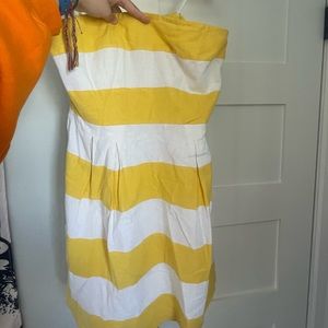 yellow and white summer dress
